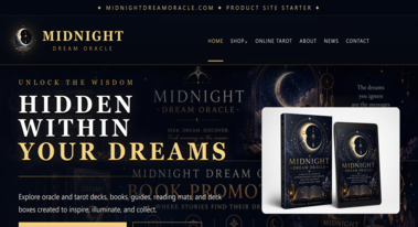 Midnight Dream Oracle website preview