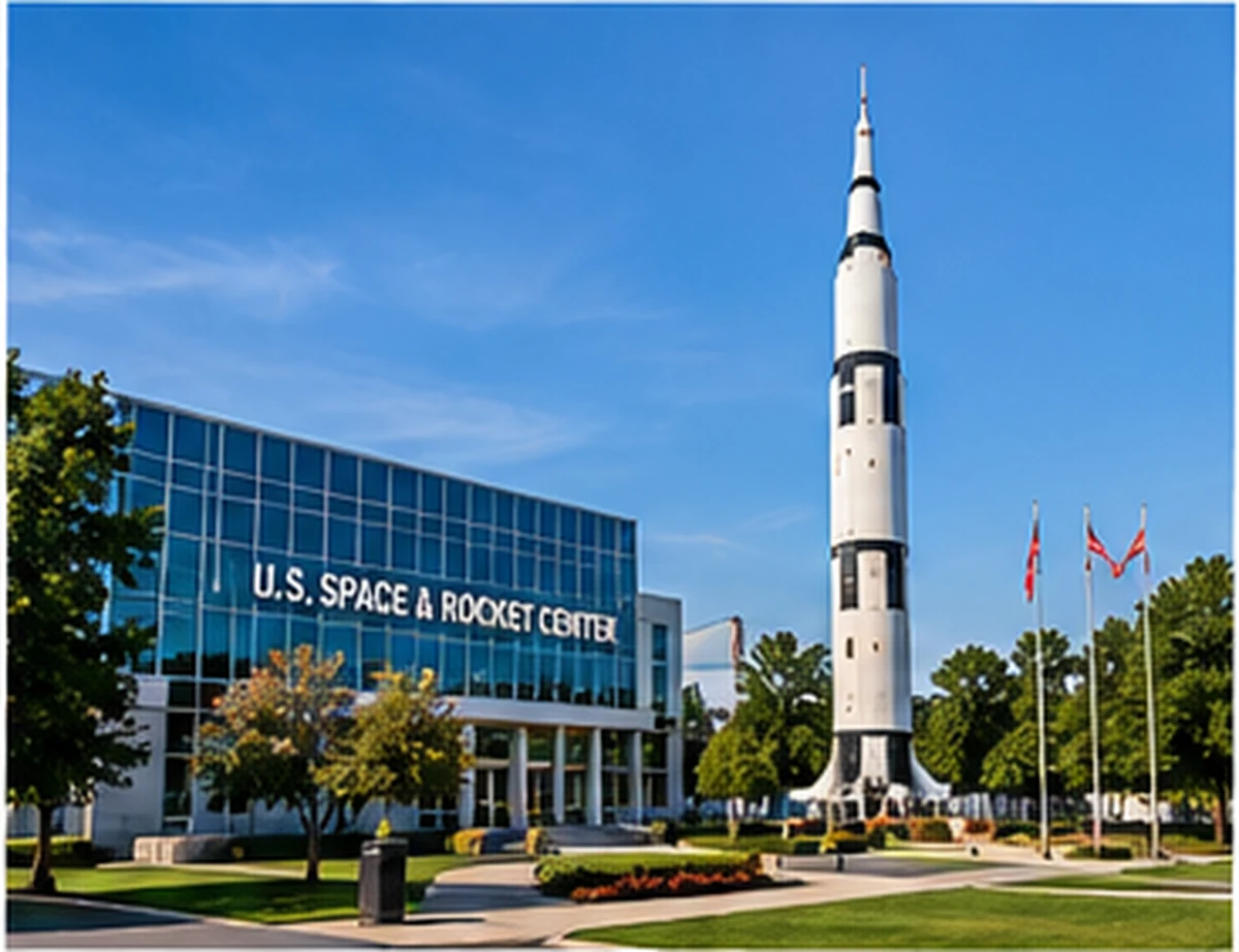 Rocket and aerospace imagery representing Huntsville Alabama