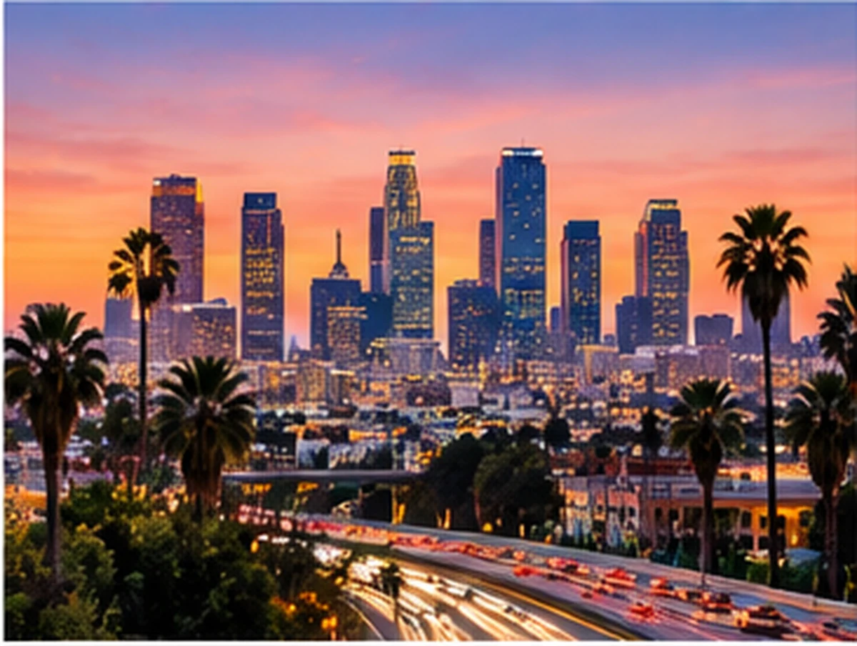Los Angeles California skyline and Southern California market